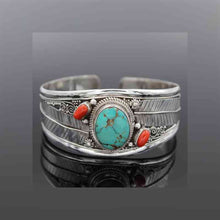 Load image into Gallery viewer, Turquoise Open Bracelet
