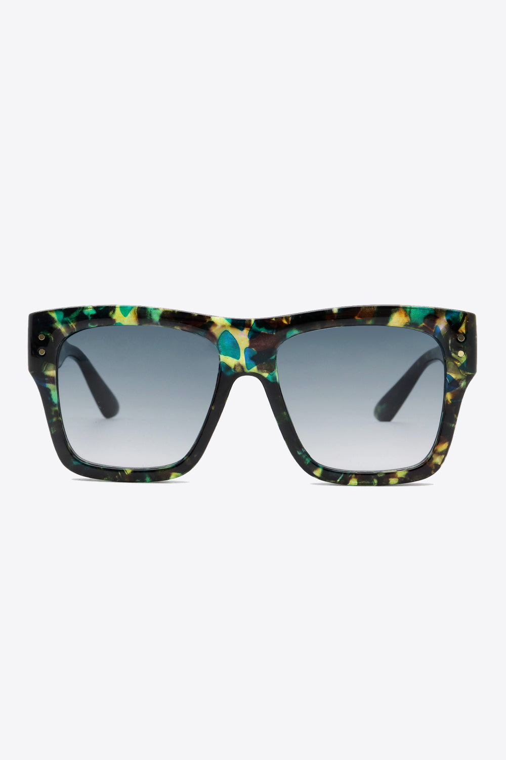 Traci K Collection UV400 Patterned Polycarbonate Square Sunglasses