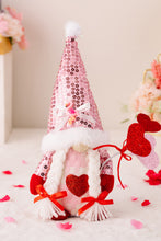 Load image into Gallery viewer, Valentine&#39;s Day Sequined Heart Pointed Hat Faceless Gnome
