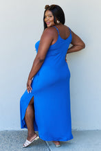 Load image into Gallery viewer, Ninexis Good Energy Full Size Cami Side Slit Maxi Dress in Royal Blue
