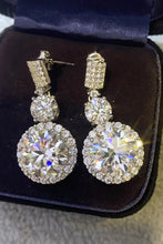 Load image into Gallery viewer, Moissanite 18K Platinum-Plated Drop Earrings
