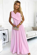 Load image into Gallery viewer, One-Shoulder Sleeveless Maxi Dress
