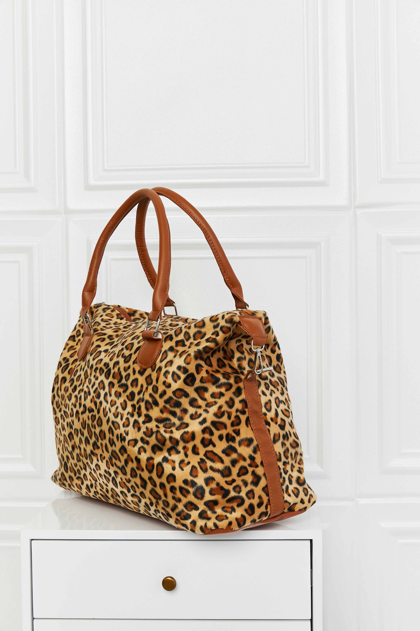 Traci K Collection Animal Print Brushed Weekender Bag
