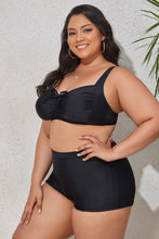 Load image into Gallery viewer, Plus Size Drawstring Detail Two-Piece Swimsuit
