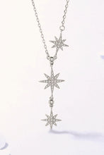 Load image into Gallery viewer, 925 Sterling Silver 3 Star Drop Pendant Necklace
