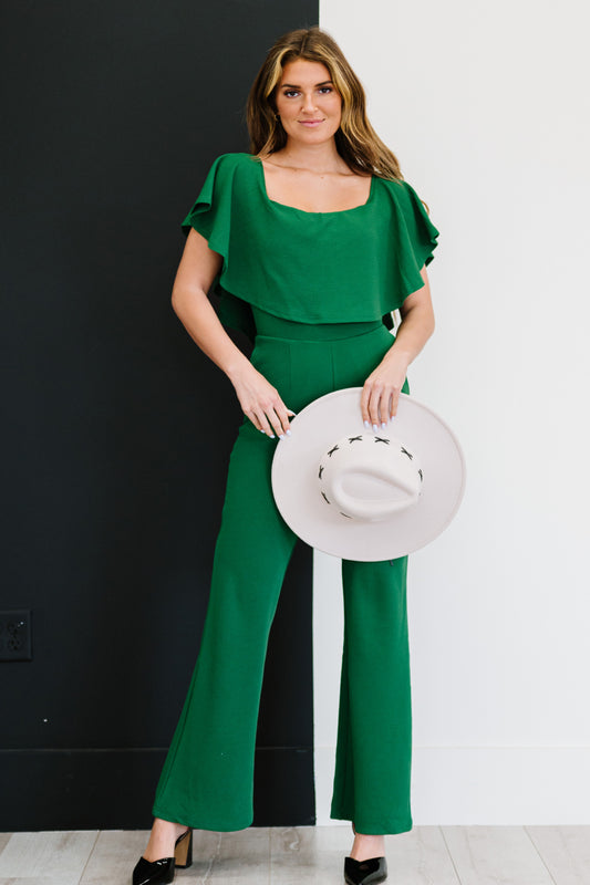 Greenhouse Goddess Ruffled Jumpsuit