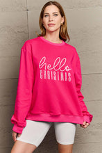 Load image into Gallery viewer, Simply Love Full Size HELLO CHRISTMAS Long Sleeve Sweatshirt
