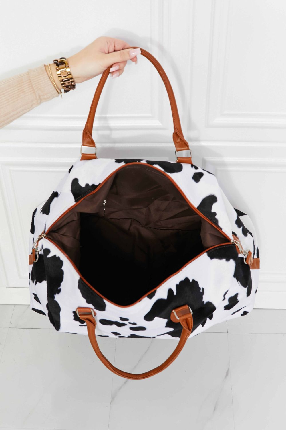 Traci K Collection Animal Print Plush Weekender Bag