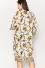 Load image into Gallery viewer, Justin Taylor Floral Open Front Slit Duster Cardigan
