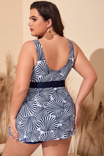 Load image into Gallery viewer, Plus Size Printed Sleeveless Top and Shorts Swim Set
