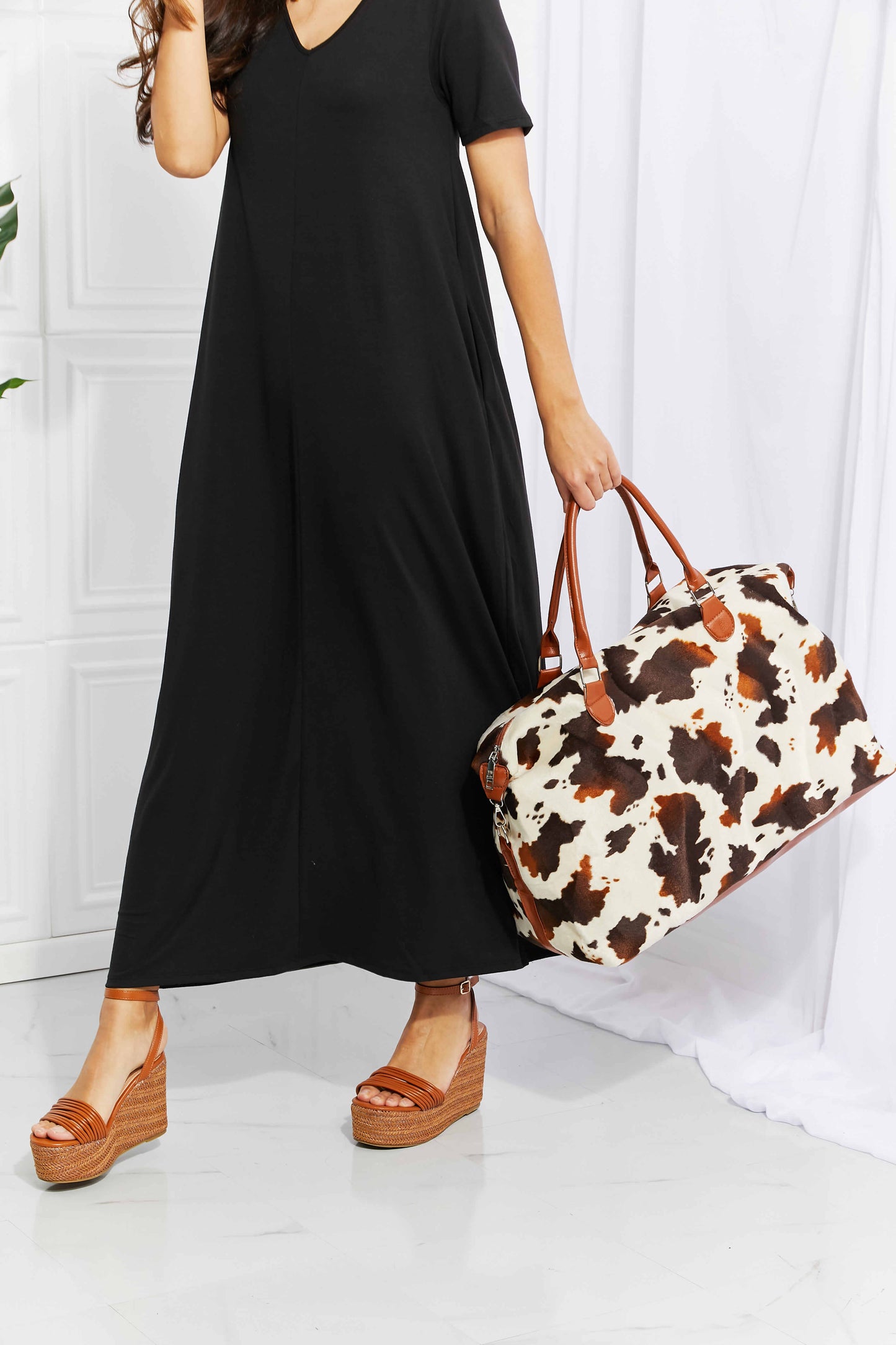 Traci K Collection Animal Print Plush Weekender Bag