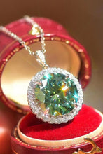Load image into Gallery viewer, 10 Carat Moissanite Pendant Platinum-Plated Necklace

