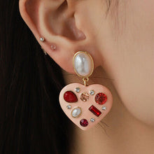 Load image into Gallery viewer, Heart Alloy Dangle Earrings
