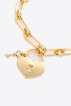 Load image into Gallery viewer, Heart Lock Charm Chain Bracelet
