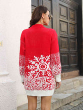 Load image into Gallery viewer, Snowflake Pattern Sweater Dress
