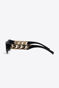 Traci K Collection Chain Detail Temple Cat Eye Sunglasses