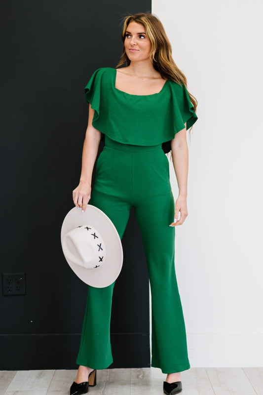 Greenhouse Goddess Ruffled Jumpsuit