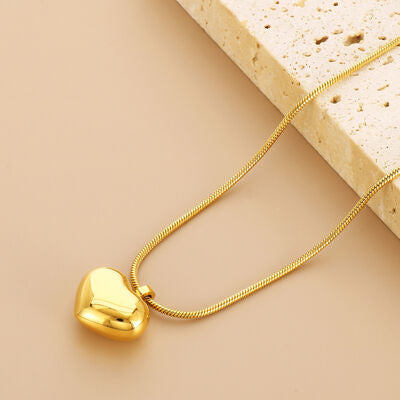 Stainless Steel Heart Pendant Necklace