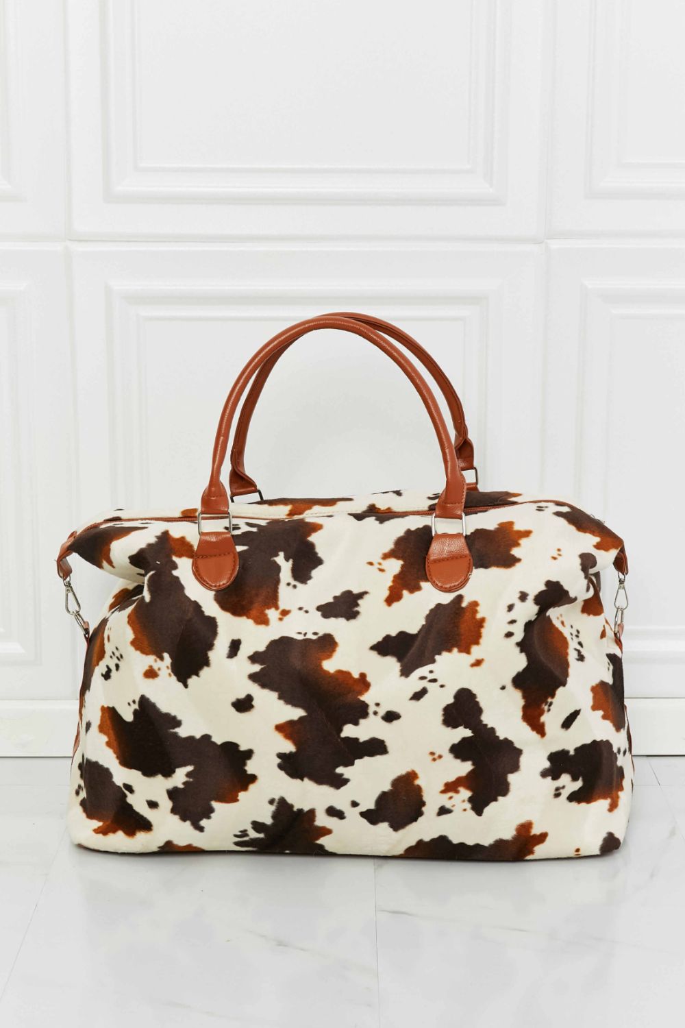 Traci K Collection Animal Print Plush Weekender Bag