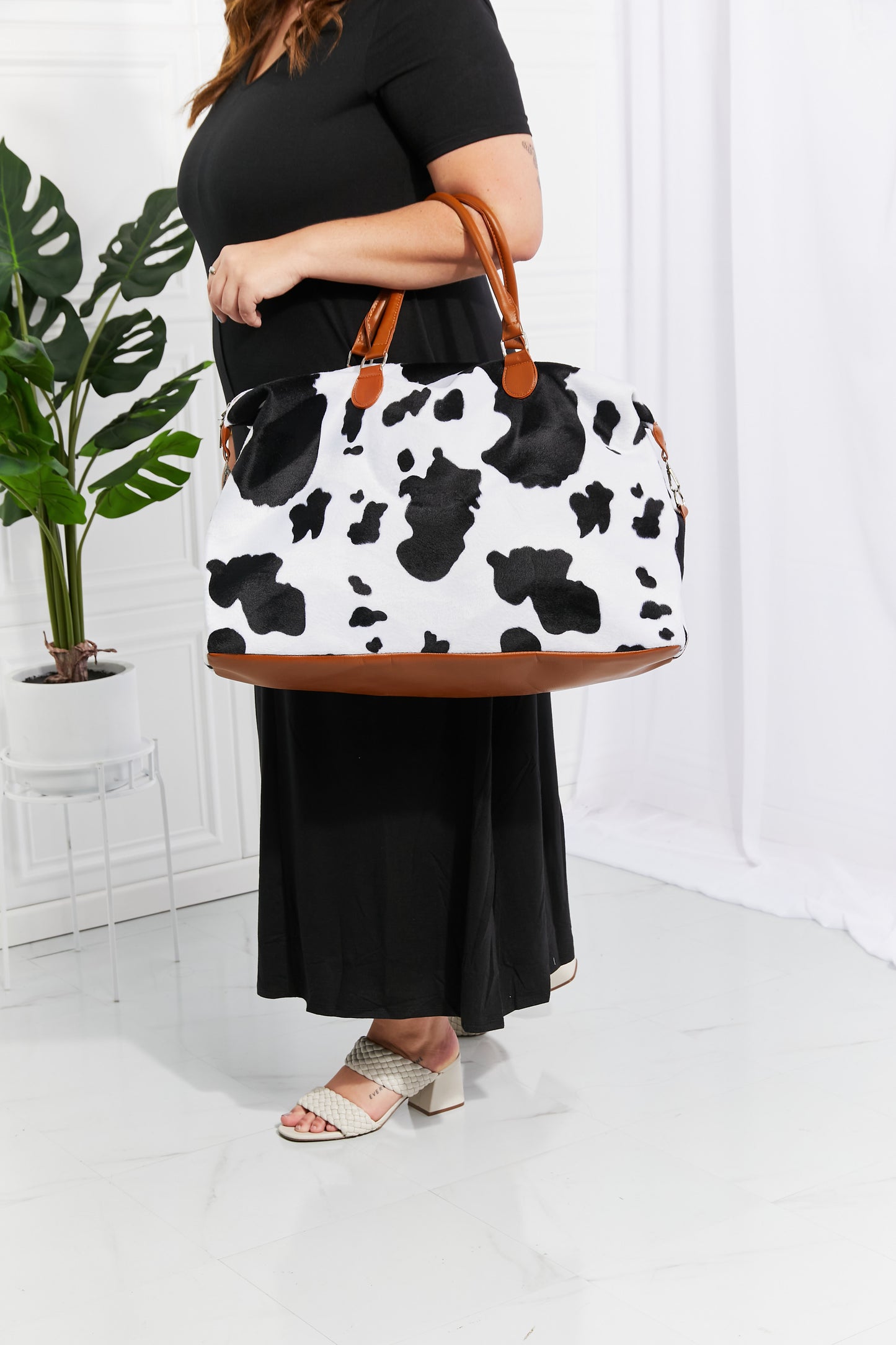 Traci K Collection Animal Print Plush Weekender Bag