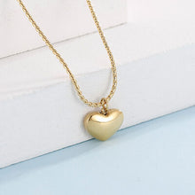 Load image into Gallery viewer, Mother-Of-Pearl Heart Pendant Stainless Steel Necklace
