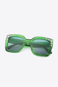 Traci K Collection Inlaid Rhinestone Polycarbonate Sunglasses