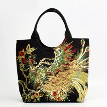 Load image into Gallery viewer, OUT OF STOCK Women Shoulder Bag Handmade Embroidery Peacock Bohemia Ethnic Style Retro Handbag Large Capacity Tote Messenger Bag for Girl
