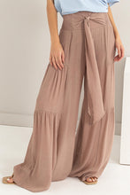 Load image into Gallery viewer, HYFVE Tie Front Ruched Tiered Pants
