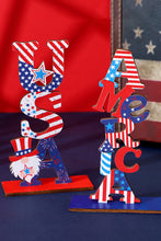 Load image into Gallery viewer, 2-Piece Independence Day/ Memorial Day Letter Decor Ornaments
